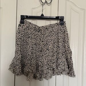 O'Neill Black and Cream Patterned Women's Skorts